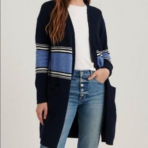 Lucky Brand Stripe Long Cardigan